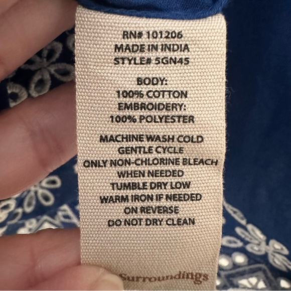 Soft Surroundings Shona Embroidered Top 2X - Picture 11 of 12